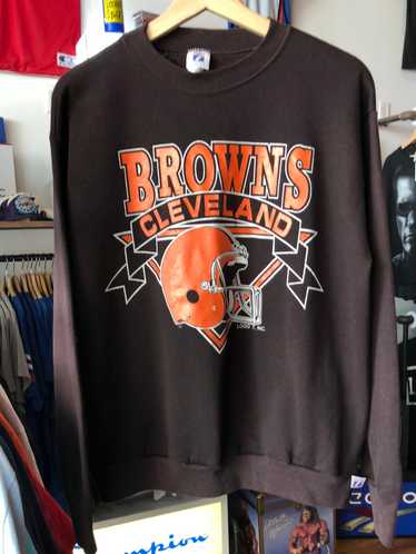 Vintage Logo 7 Cleveland Browns Crewneck Sweater S