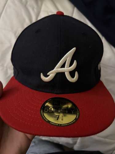 New Era Atlanta Braves - 59FIFTY Custom Fitted Hat - Dark Royal Blue / –  Cool J's Miami