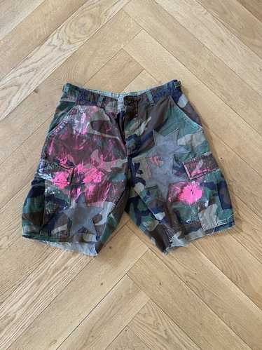 Vintage Star painted camo shorts