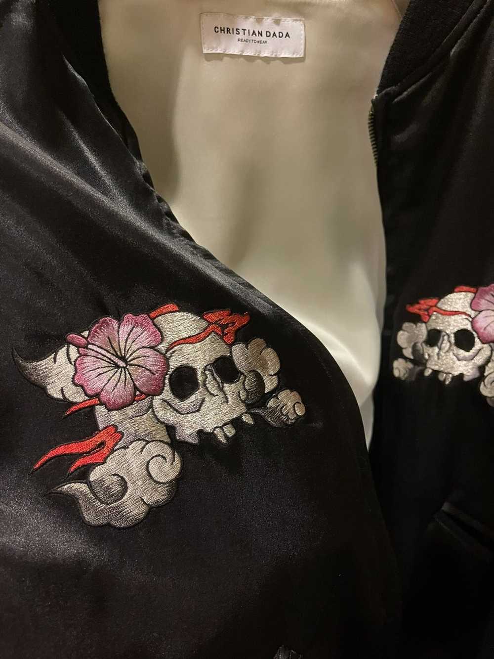 Christian Dada Extremely soft silk skull embroide… - image 3