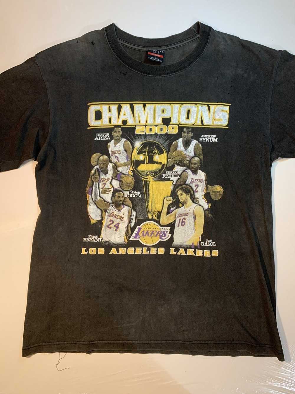 Los Angeles Lakers 2009 NBA CHAMPIONSHIP Authentic Locker Room Edition  Shirt New