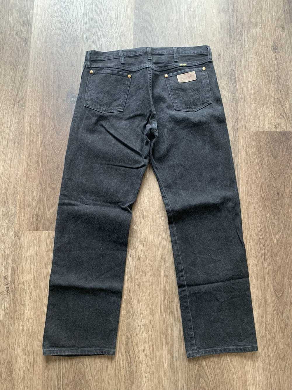 Vintage × Wrangler Wrangler 13MWZWK Black Denim J… - image 2