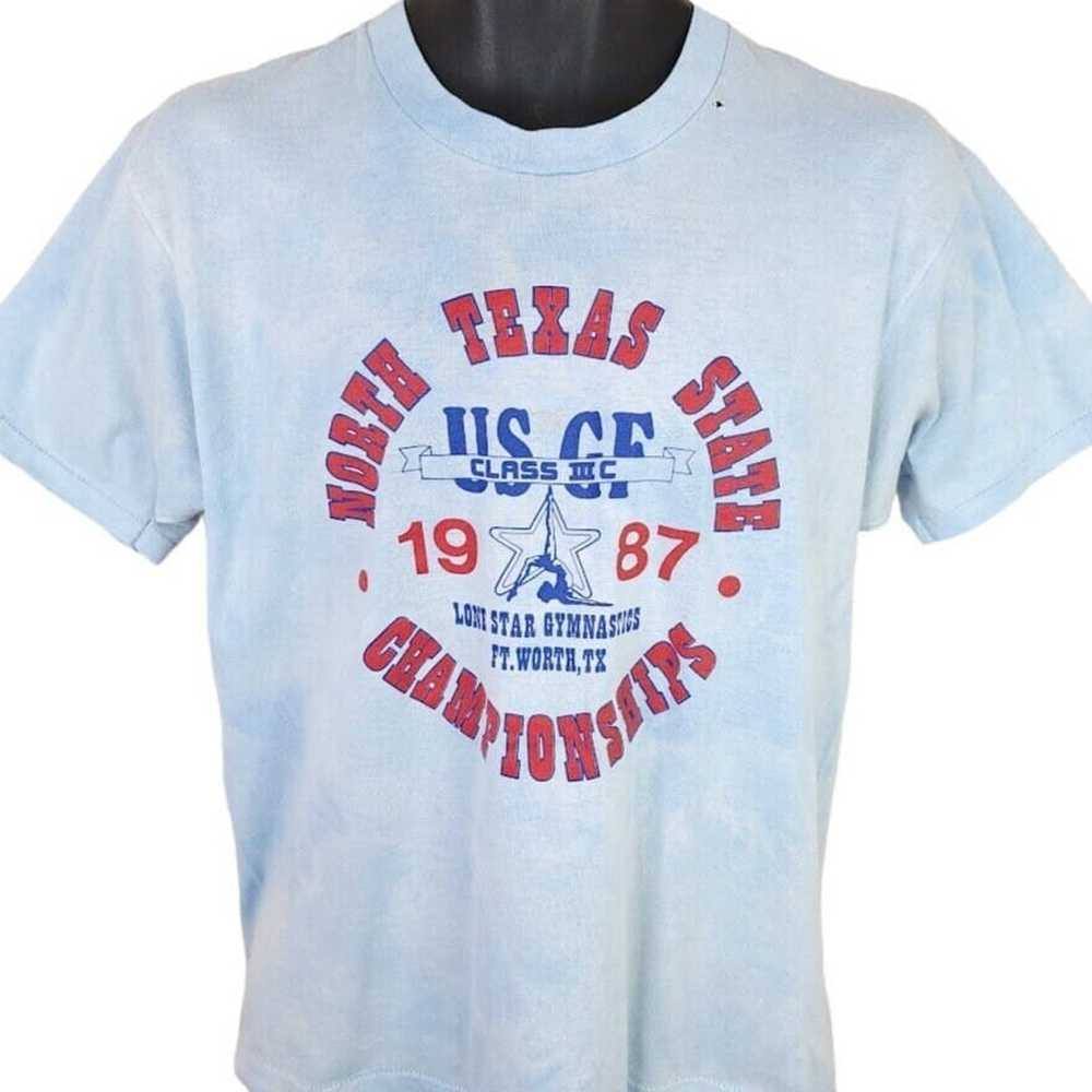 Vintage North Texas State Gymnastics T Shirt Vint… - image 1
