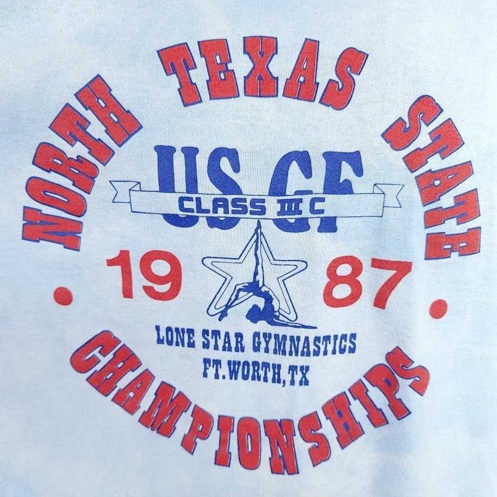 Vintage North Texas State Gymnastics T Shirt Vint… - image 2