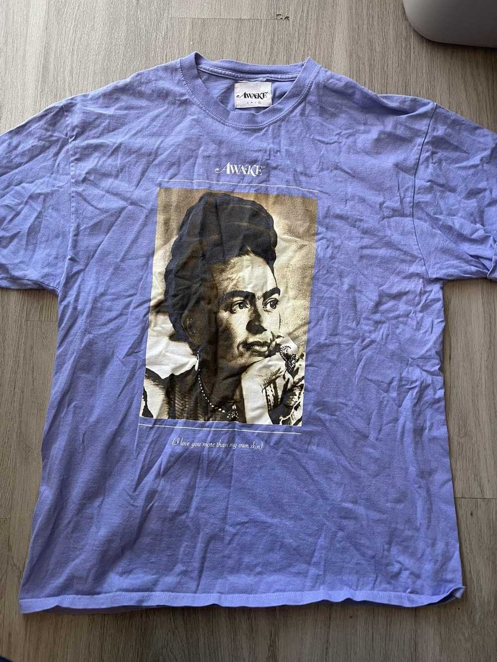 Awake Awake NY Frida Kahlo Art Tee Shirt XL Laven… - image 1