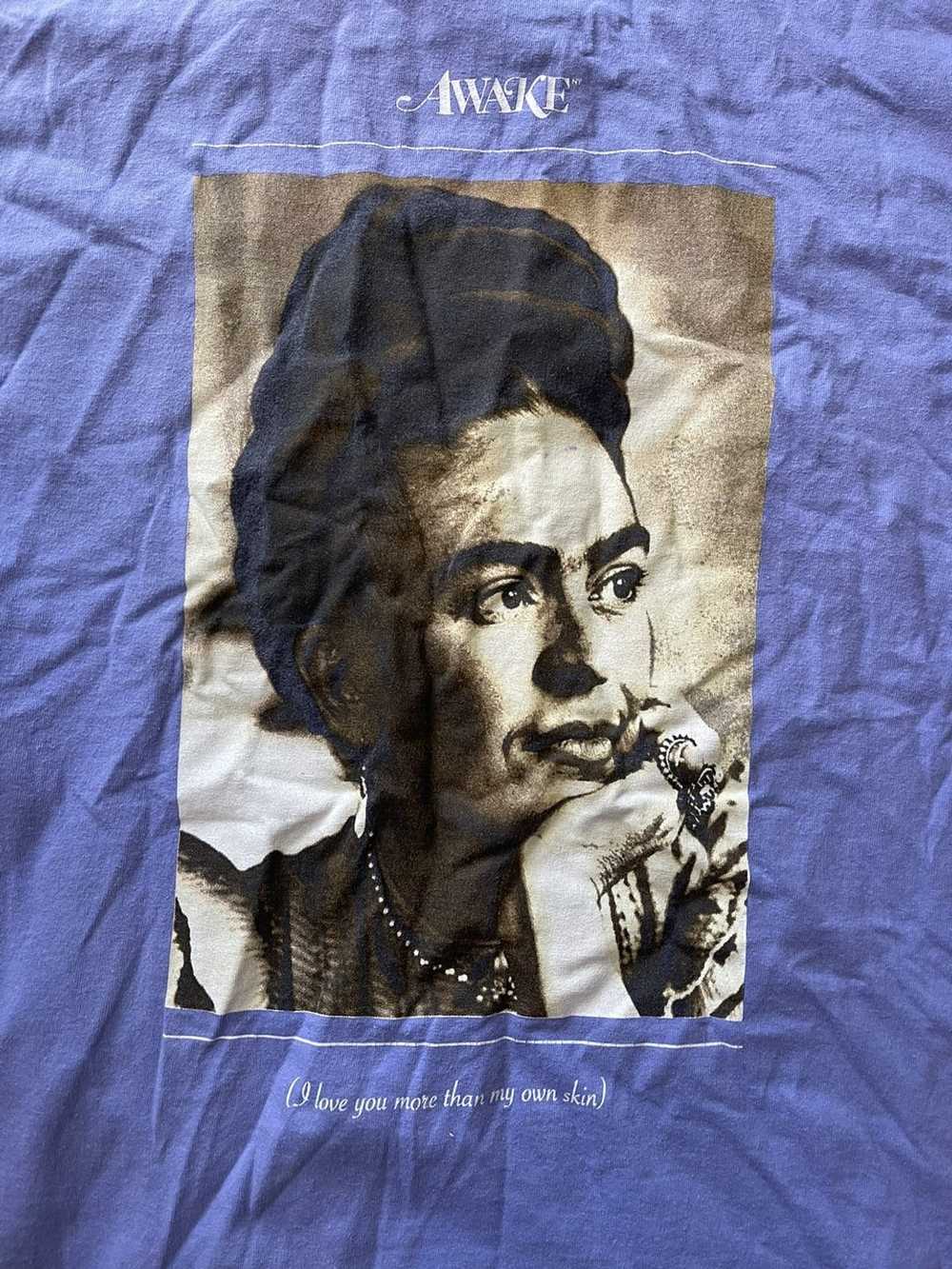 Awake Awake NY Frida Kahlo Art Tee Shirt XL Laven… - image 3