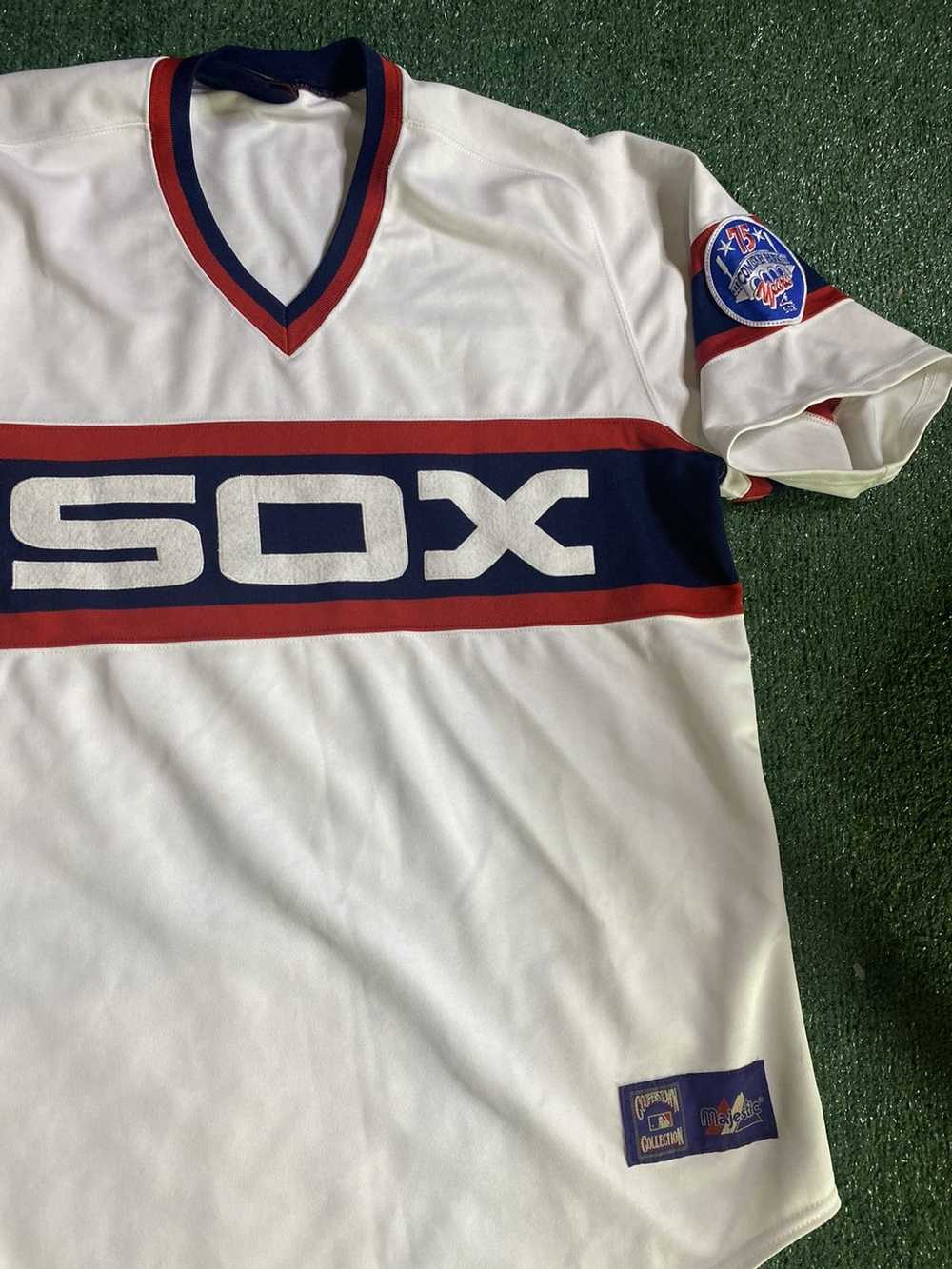 Cooperstown Collection Vintage White Sox Jersey X… - image 2