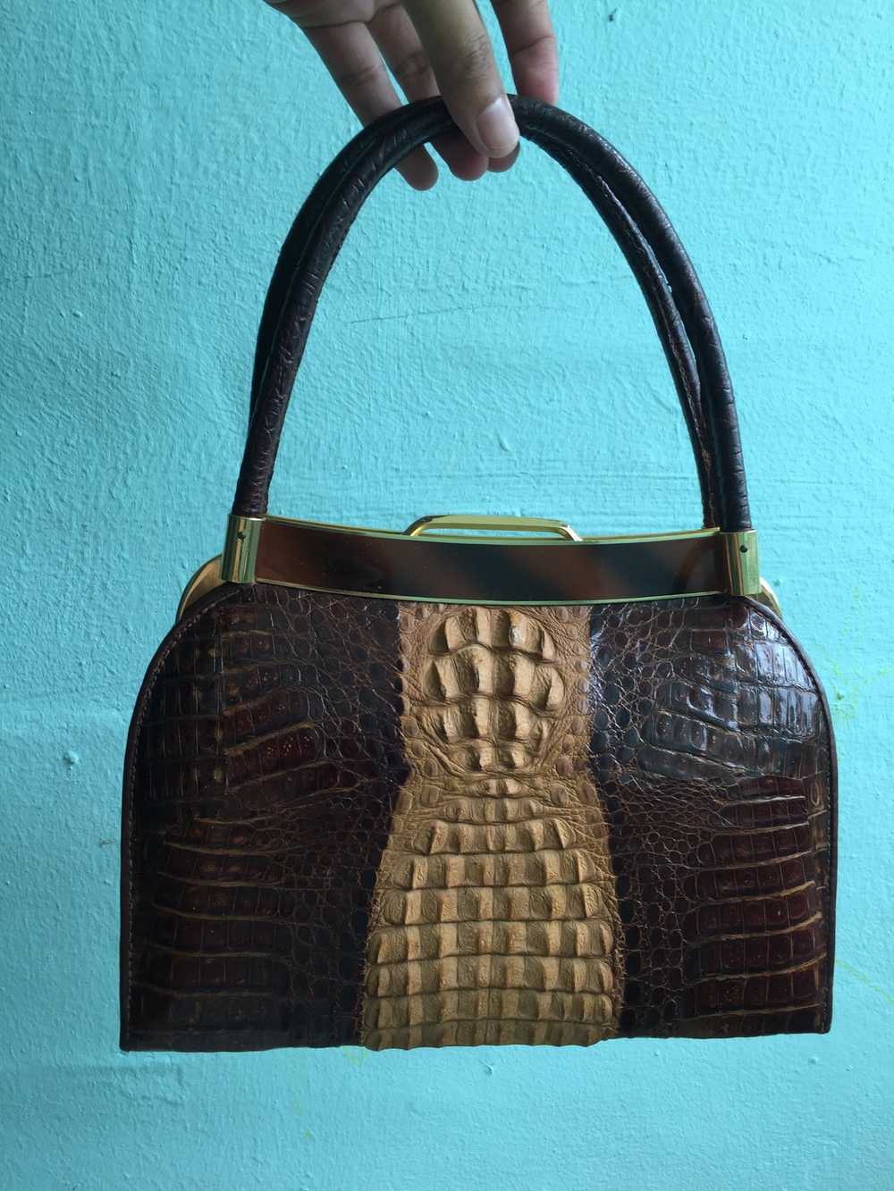 Other × Vintage Vintage crocodile handbag - image 6