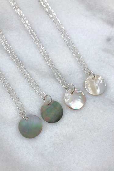 Mother of Pearl Coin Necklace