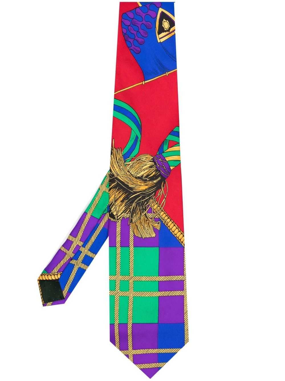 Versace Pre-Owned 1990s graphic-print silk tie - … - image 1