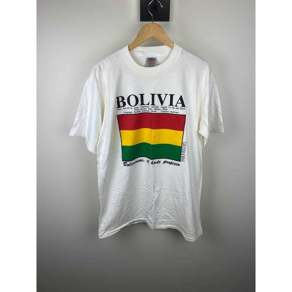 Streetwear 90s Bolivia National Flag Country Tee … - image 2