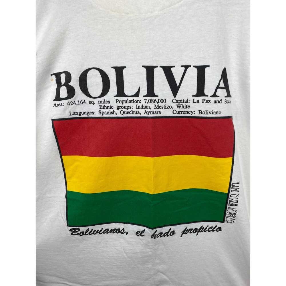 Streetwear 90s Bolivia National Flag Country Tee … - image 3
