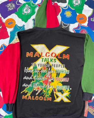 Vintage Vtg AOP Malcolm X Rap Tee Martin Luther K… - image 1