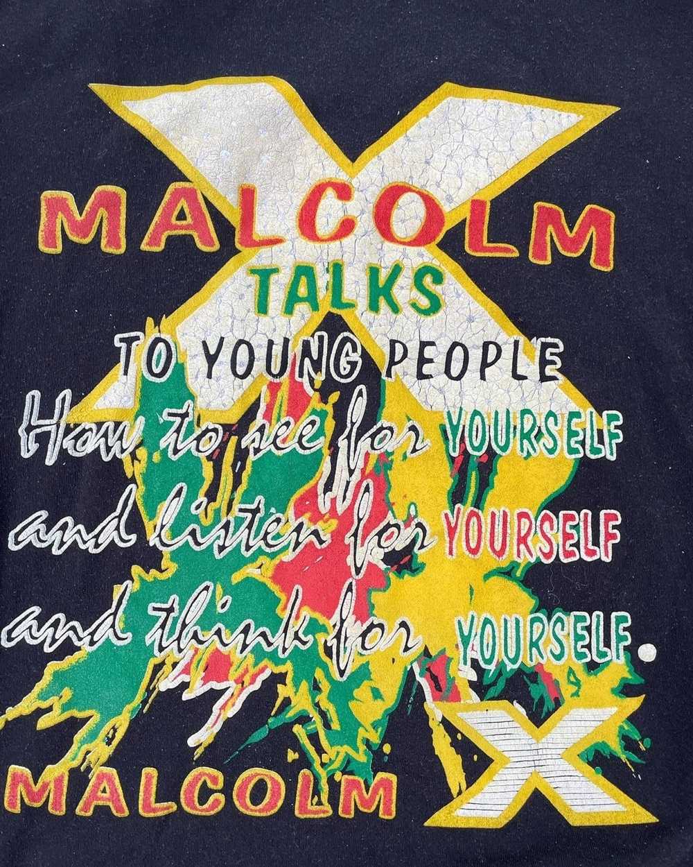 Vintage Vtg AOP Malcolm X Rap Tee Martin Luther K… - image 2