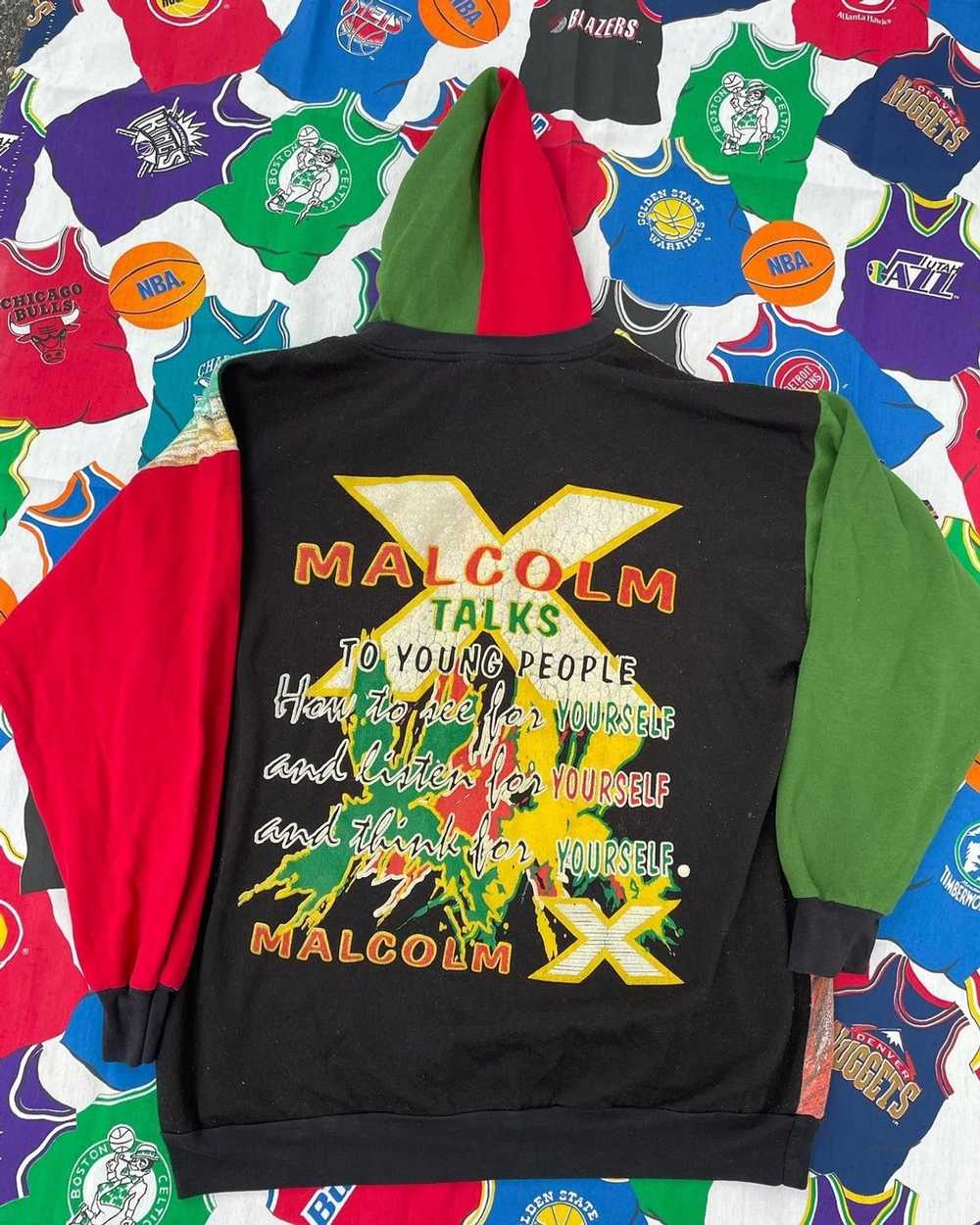 Vintage Vtg AOP Malcolm X Rap Tee Martin Luther K… - image 3