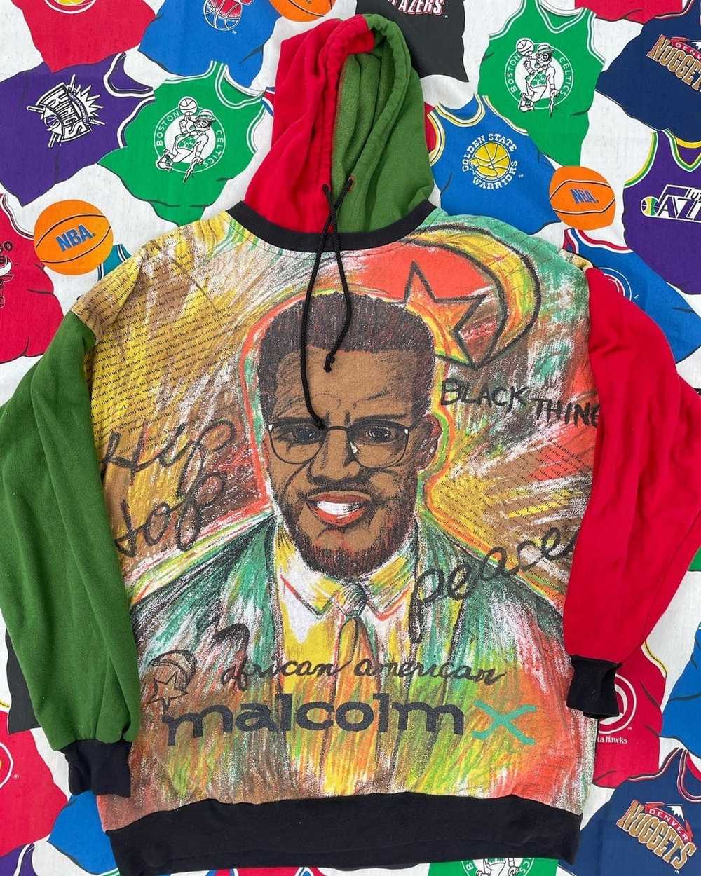 Vintage Vtg AOP Malcolm X Rap Tee Martin Luther K… - image 5