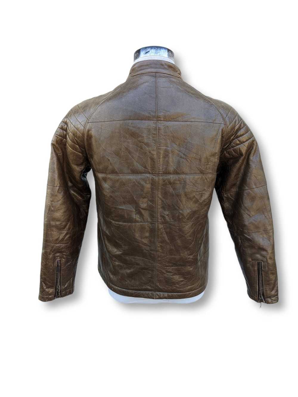 John Bull × Leather Jacket Genuine Cowhide Leathe… - image 10