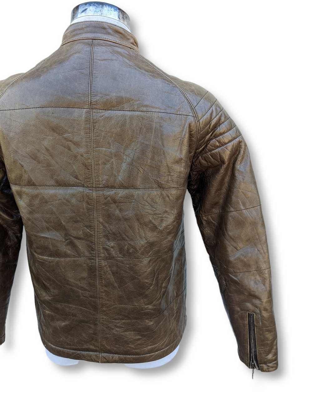 John Bull × Leather Jacket Genuine Cowhide Leathe… - image 11