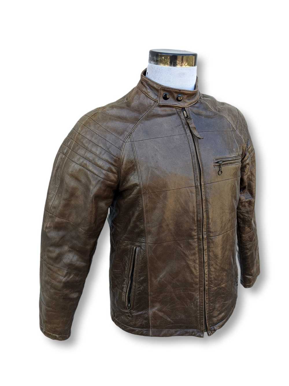 John Bull × Leather Jacket Genuine Cowhide Leathe… - image 5