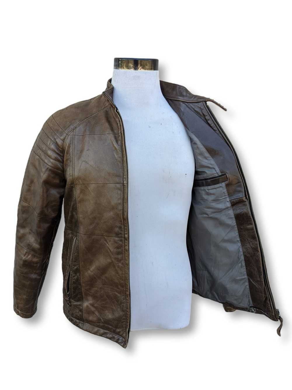 John Bull × Leather Jacket Genuine Cowhide Leathe… - image 7