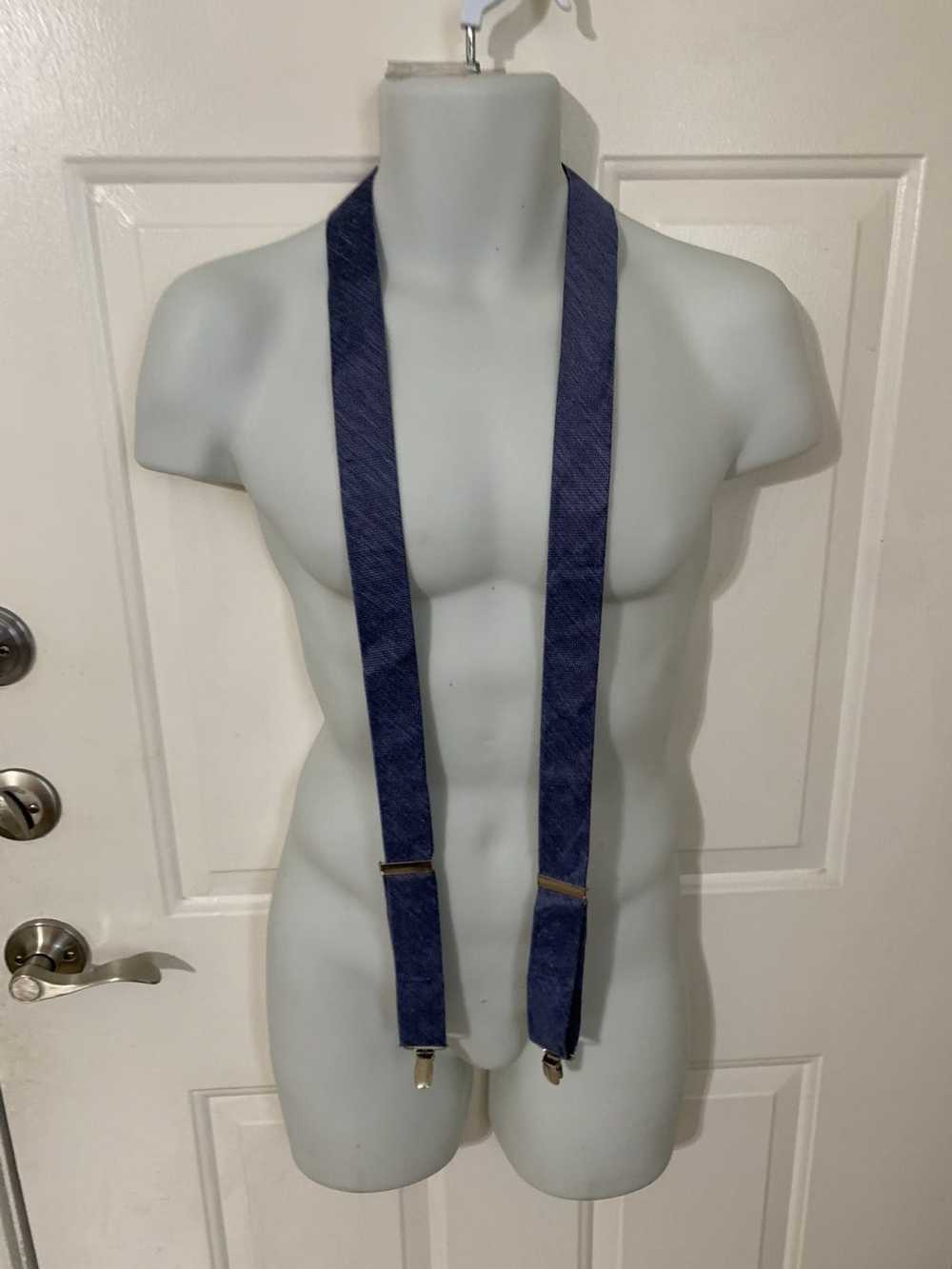 The Tie Bar Silk & Linen Blend Suspenders - image 1