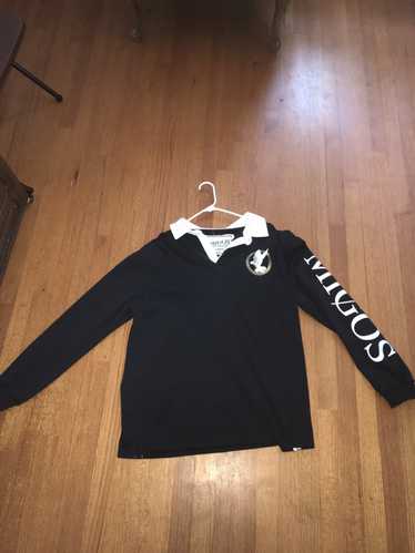 Chrome Hearts Collar Print Black Long Sleeve T Shirt worn by Quavo in Racks  2 Skinny (Official Video) by Migos