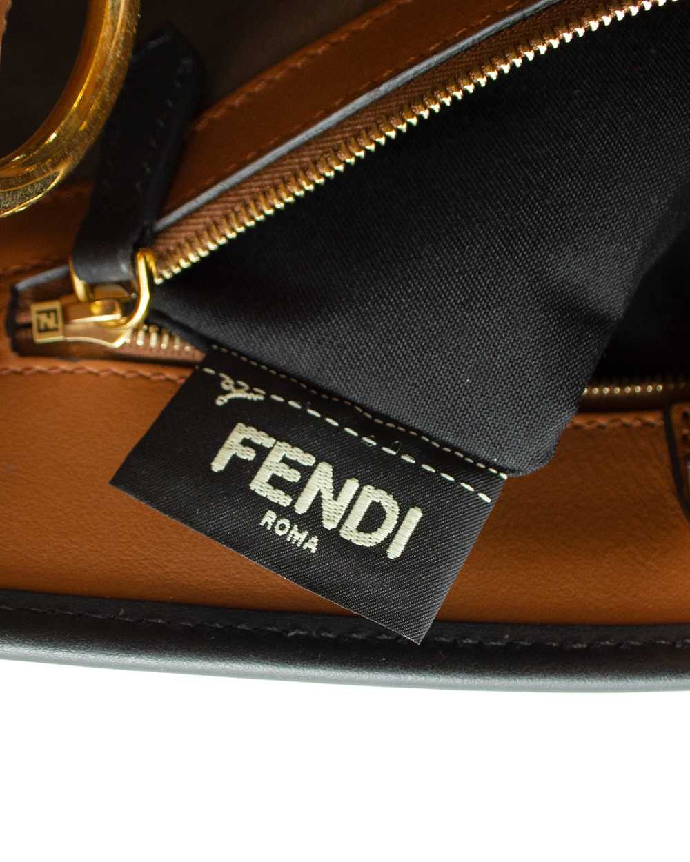 Fendi Brown & Black Leather Runaway Bag - image 10