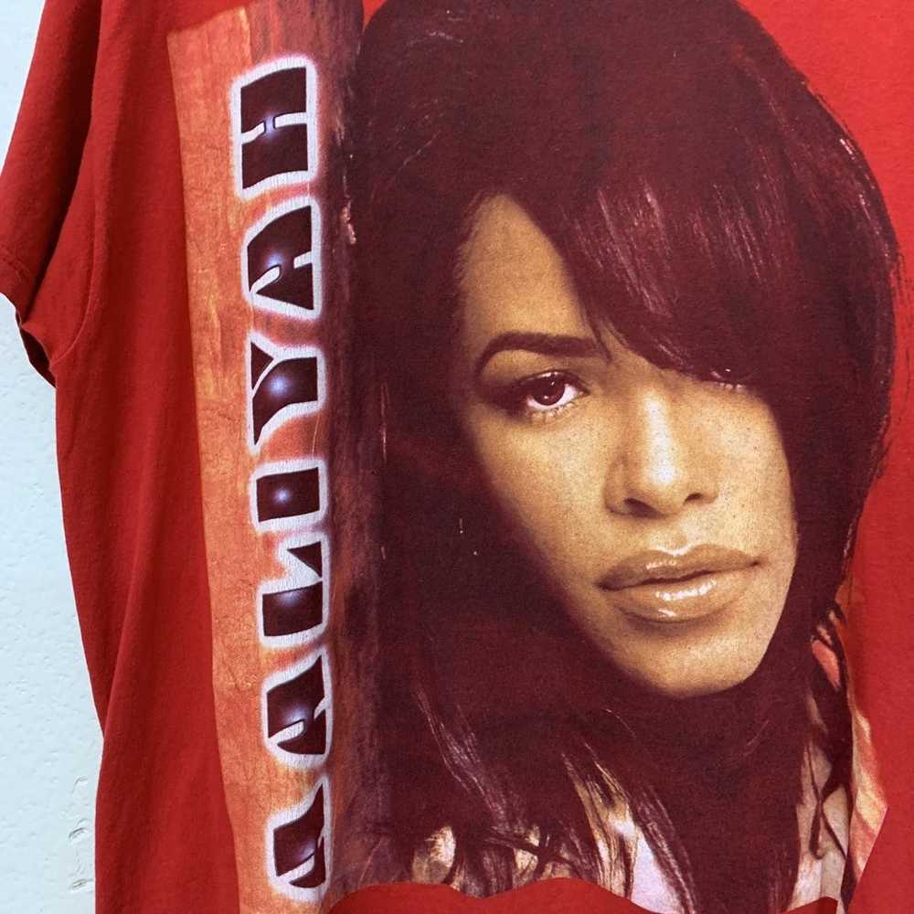 Rap Tees × Vintage 2001 Aaliyah Memorial Rap Tee … - image 2