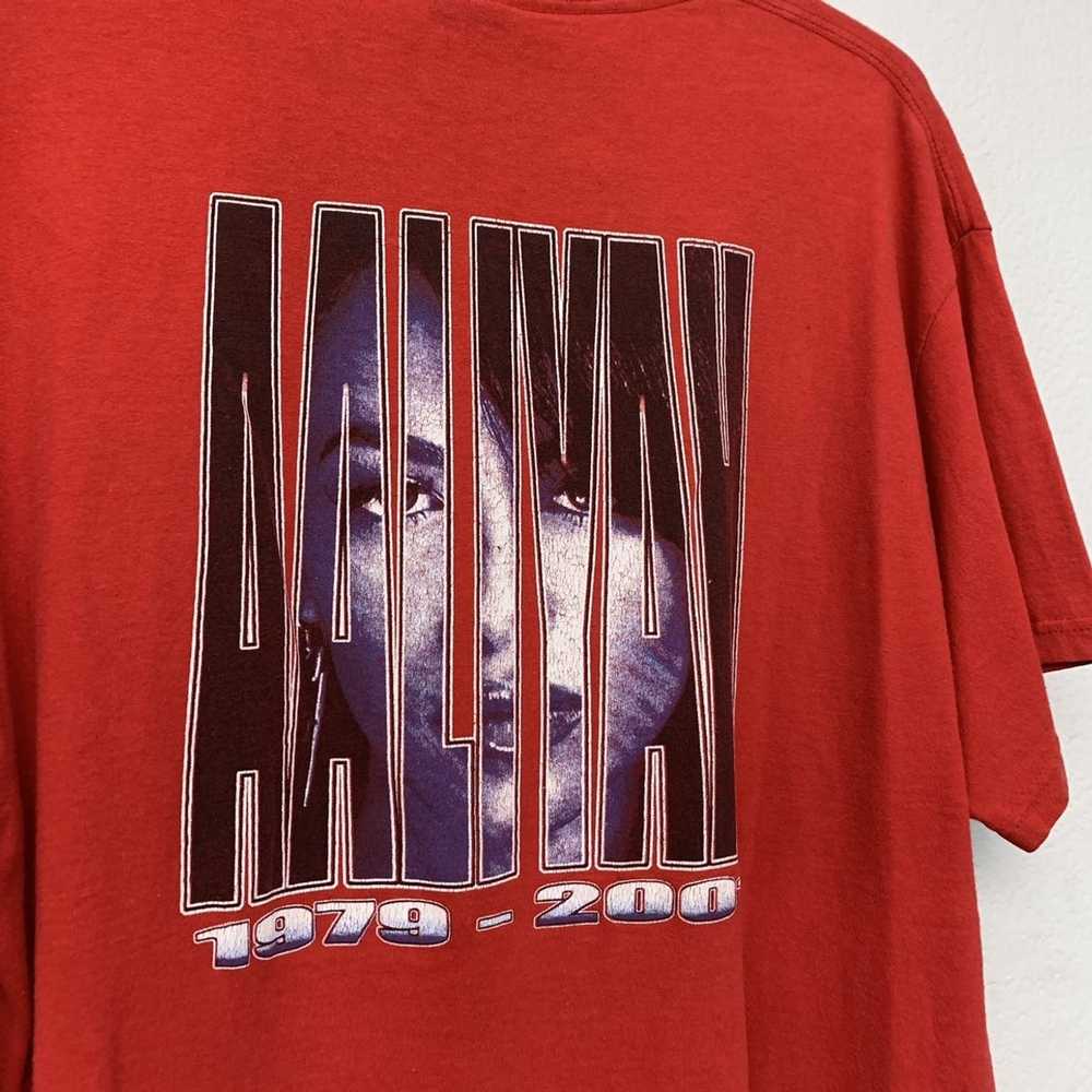 Rap Tees × Vintage 2001 Aaliyah Memorial Rap Tee … - image 7