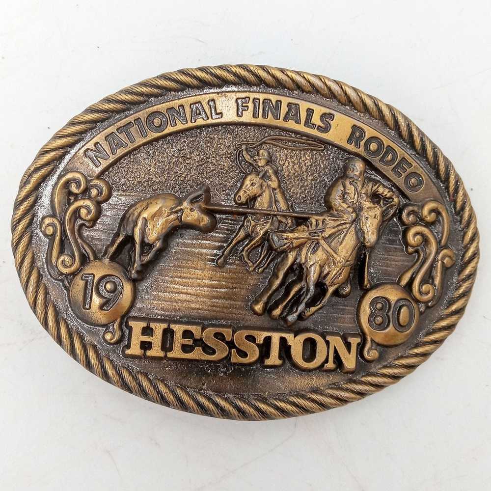 Other 1980 NFR Rodeo Belt Buckle Team Roping Hess… - image 6