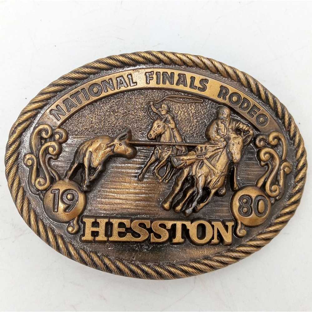 Other 1980 NFR Rodeo Belt Buckle Team Roping Hess… - image 7
