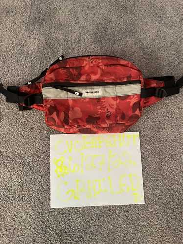 Bape Bape Red Flame Camo Bag