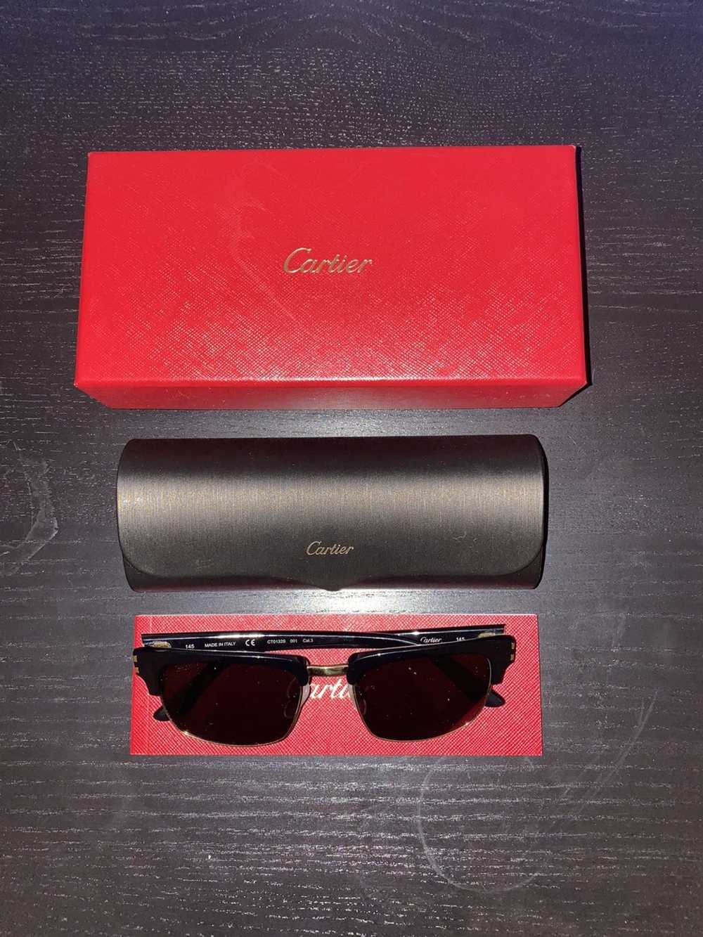 Cartier Black and Gold Cartier sunglasses - image 1