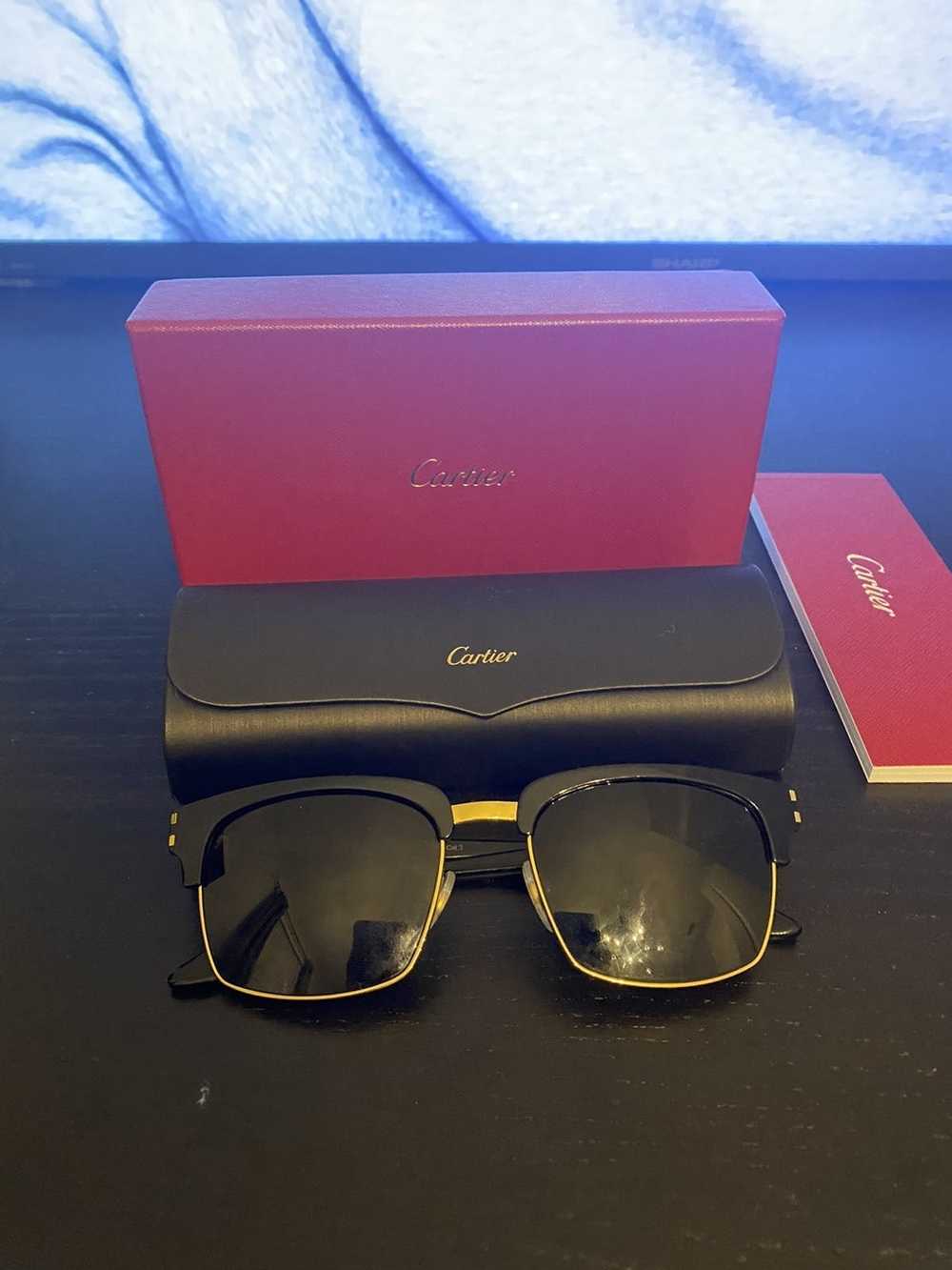 Cartier Black and Gold Cartier sunglasses - image 2