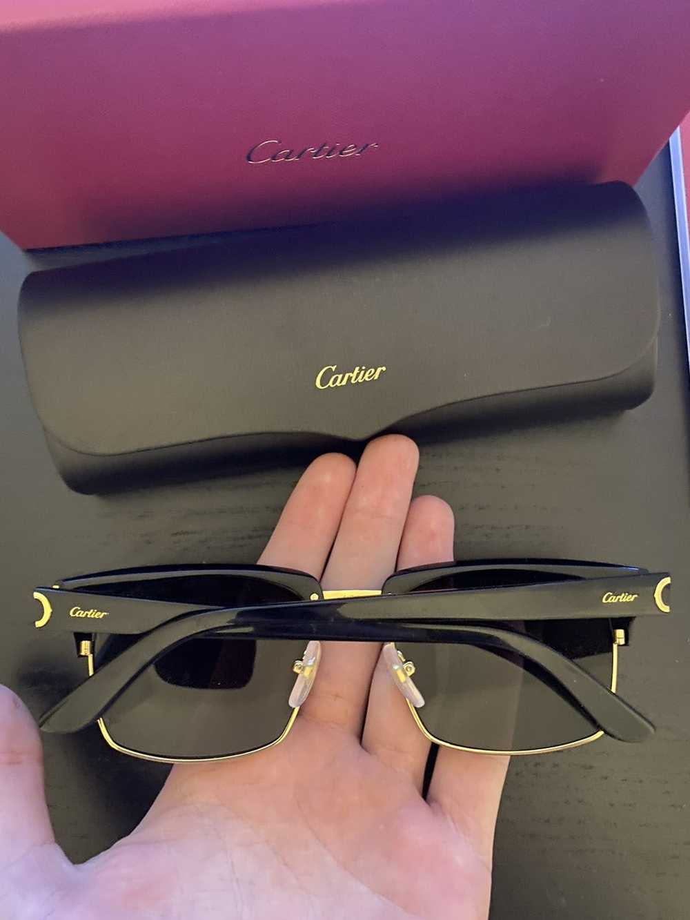 Cartier Black and Gold Cartier sunglasses - image 3