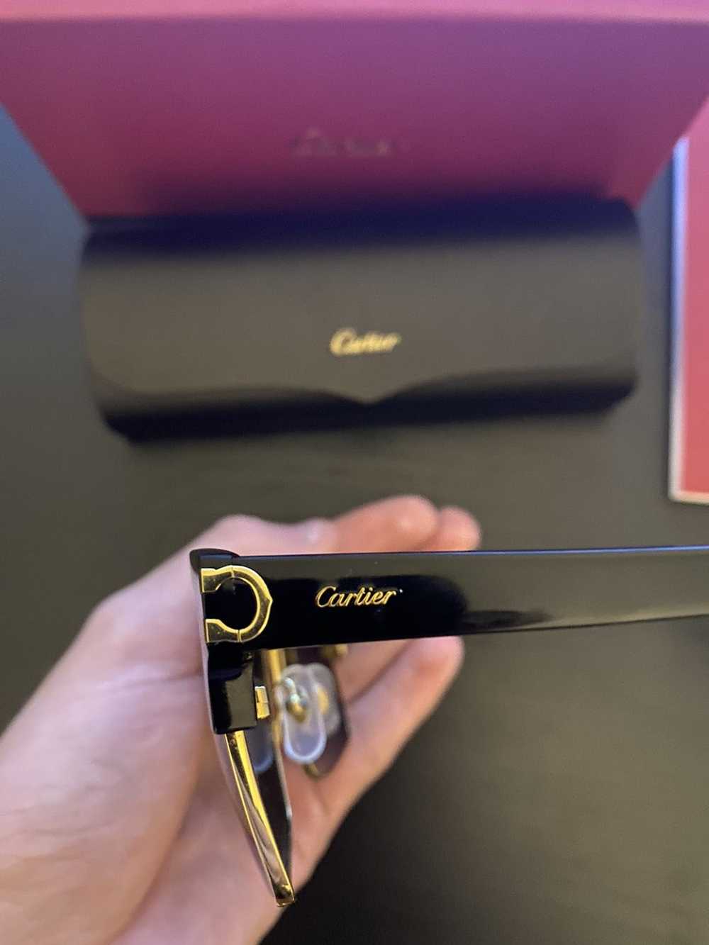 Cartier Black and Gold Cartier sunglasses - image 4