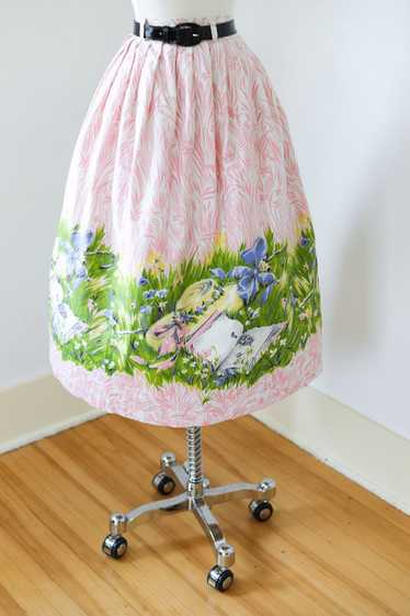 Vintage 1950s Skirt - Darling Summer Day Hat + Boo