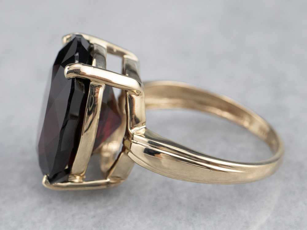Vintage Gold Garnet Ring - image 4