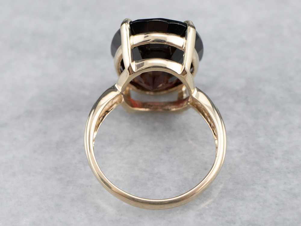 Vintage Gold Garnet Ring - image 5