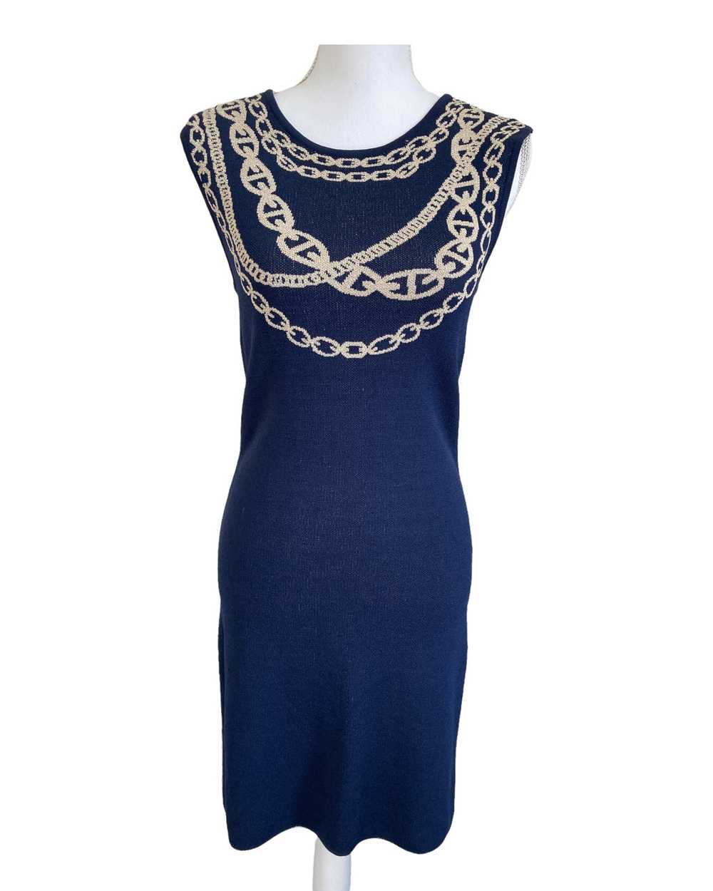 Adrienne Vittadini Navy Knit Dress, S - image 1