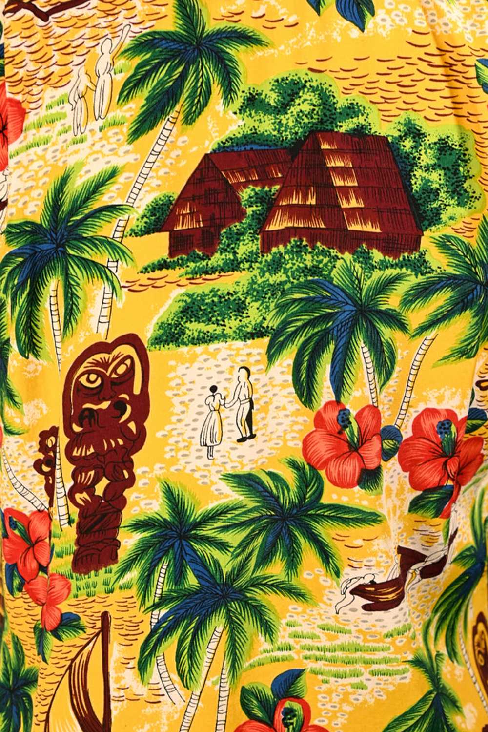 K-Mart Vintage 50s/60s Rayon Hawaiian Shirt, Aloh… - image 2