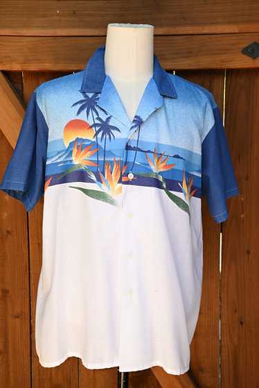 Oceanaire Vintage 70s Hawaiian Shirt, Bird of Para