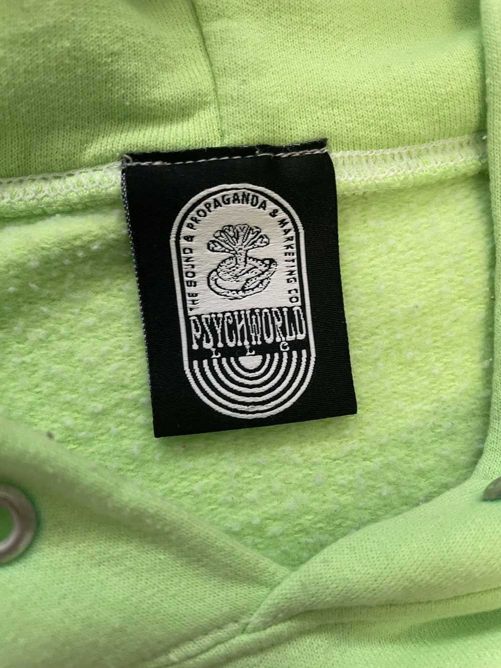 Psychworld Psychworld Neon Green Logo Hoodie - image 2