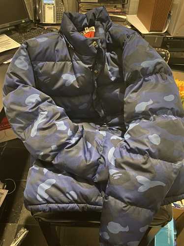 Bape Bape Bomber Blue Camo Red Inside