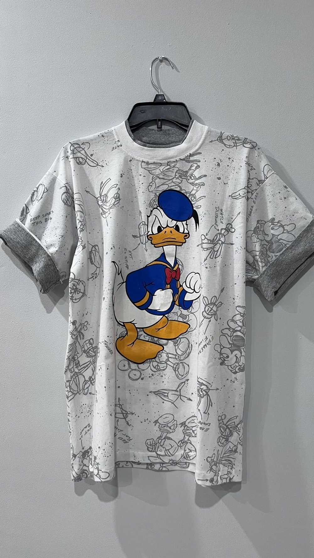 Disney × Mickey Mouse × Vintage Donald Duck AOP T… - image 3