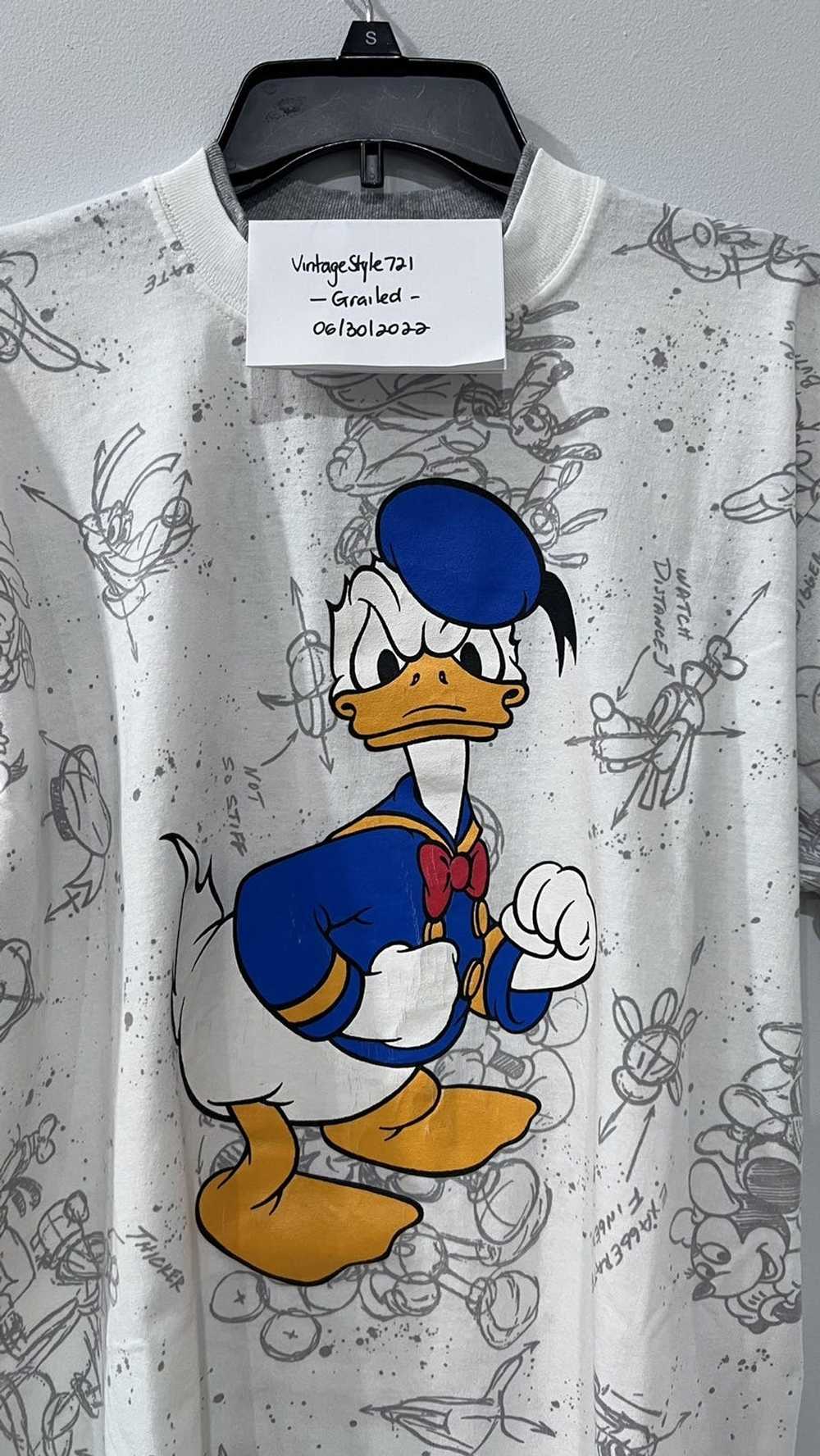 Disney × Mickey Mouse × Vintage Donald Duck AOP T… - image 4