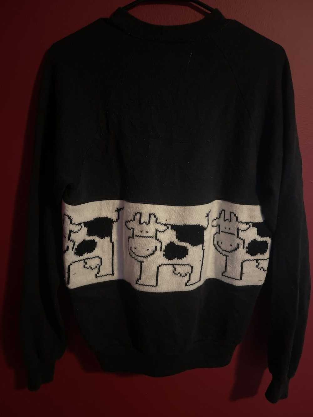 Jerzees × Made In Usa × Vintage 80s Cow Sweater - image 2
