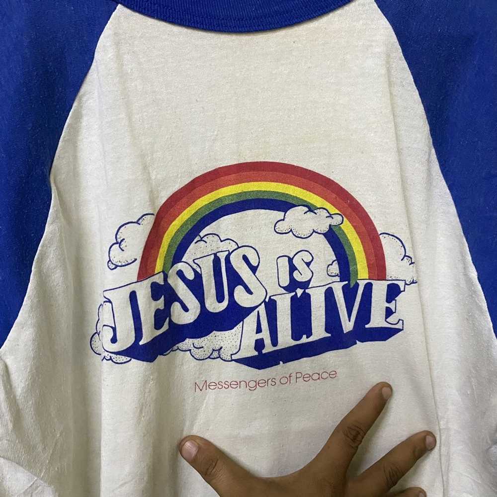 Vintage Vintage 3quarter shirt Jesus is alive - image 3