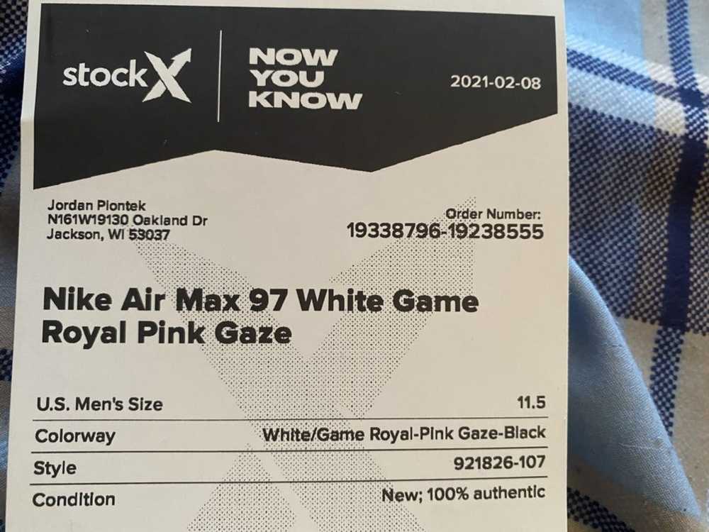 Nike Air Max 97 White Game Royal Pink Glaze - image 4