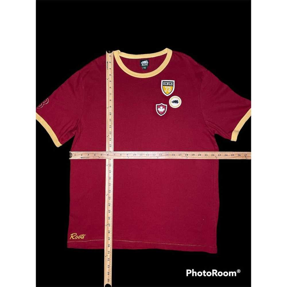 Roots Roots Canada Maroon T-Shirt Embroidered Pat… - image 3